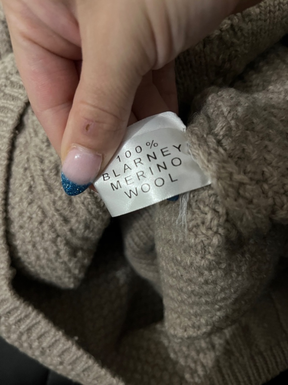 Blarney 100% Merino Wool Aran Cable Knit Short Sleeve Sweater/Cardigan - Picture 11 of 11
